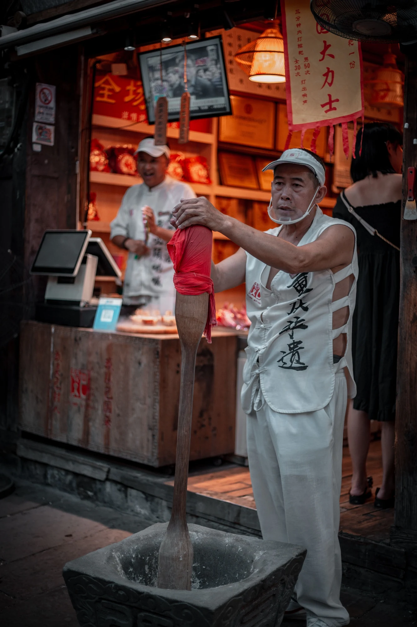 Historic alleys beneath Chongqing neon lights