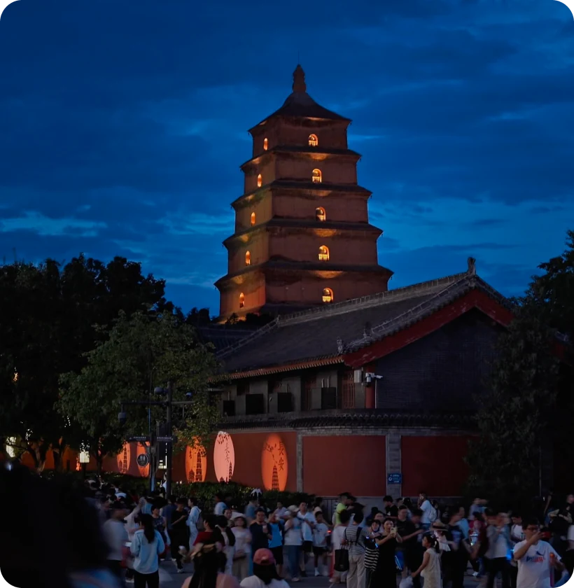 Local and international friends meeting in Xi'an